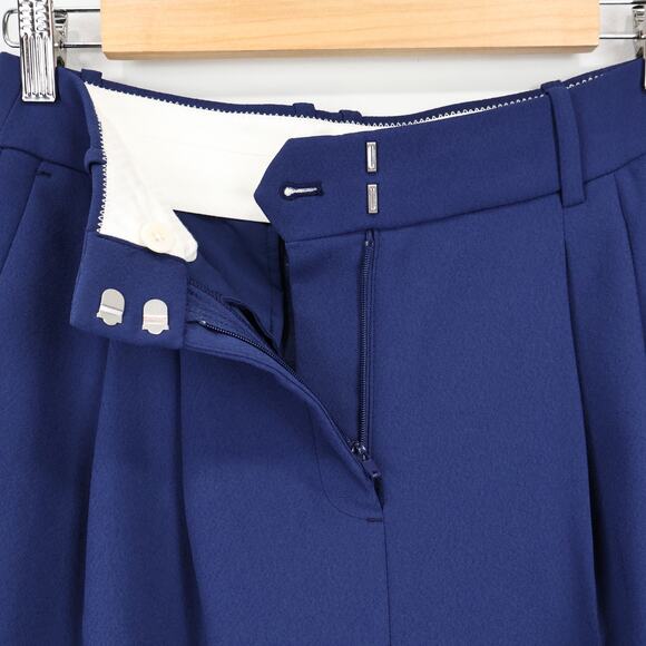 J.Crew Wide-Leg Essential Trouser Dress Pant In City Crepe Navy Blue Size 0 - Picture 6 of 8